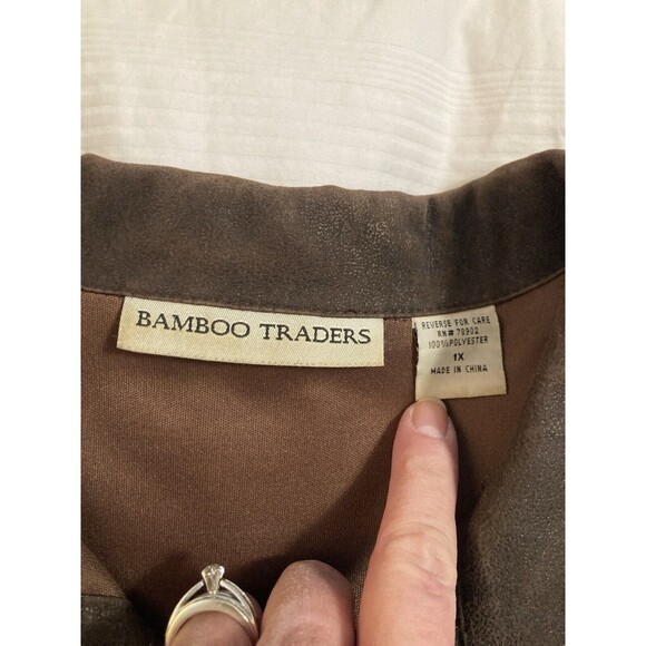 BAMBOO TRADERS Womens Brown Gold Coat Jacket 1X - Picture 4 of 14
